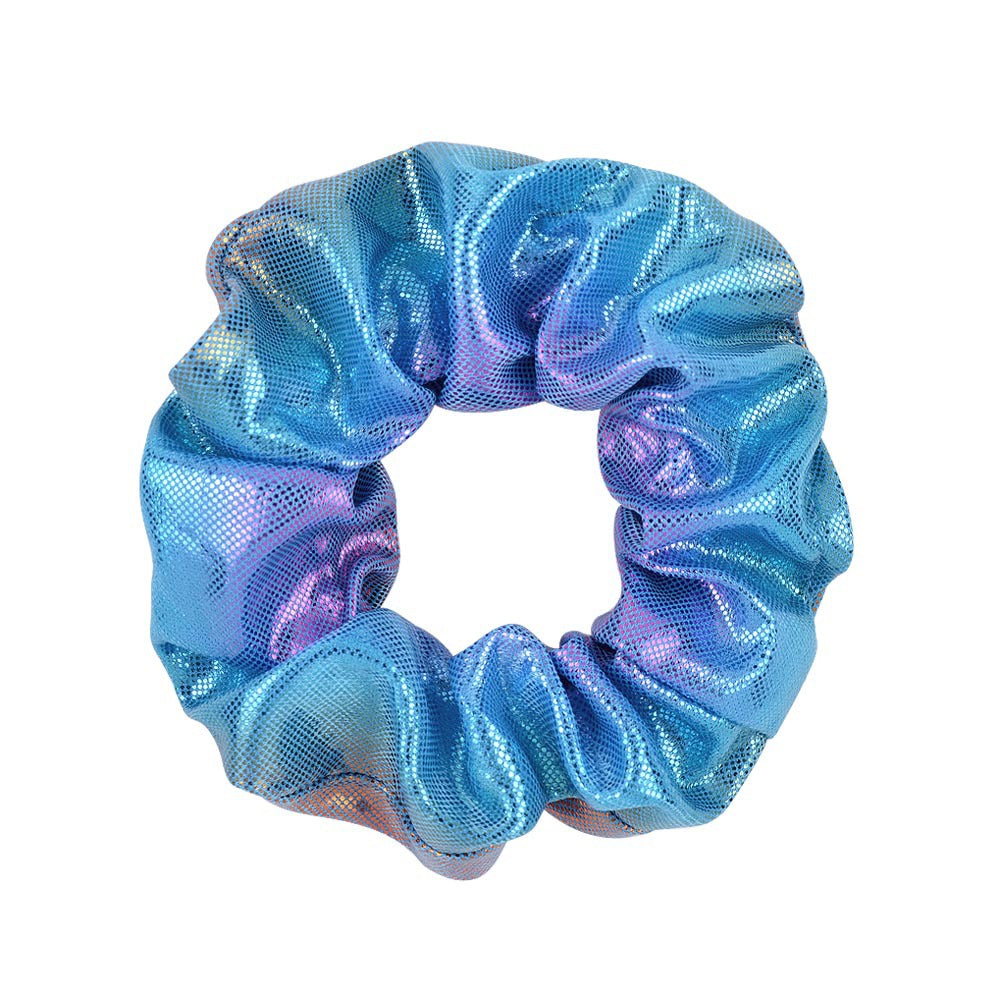 Wholesale 16-color Laser Gold-stamped Fabric Double-color Gradient Pig Intestine Hair Scrunchies